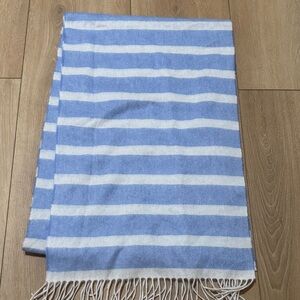 Weekend Max Mara Sky and Cream Striped Bath Towel